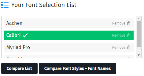 'font selection list' options for custom vinyl lettering