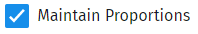 'maintain proportions' option for custom vinyl letter designs