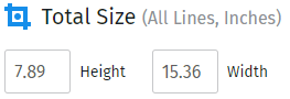 'total size' field for sizing custom vinyl letters